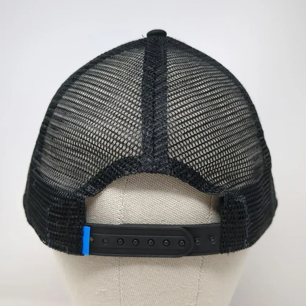 Outdoor Cap Trucker Hat Black One Size Gradient Mesh Snapback Flat Bill Hat